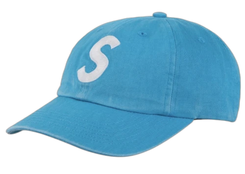 Supreme Pigment Coated S Logo 6-Panel Light Blue