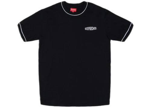 Supreme Piping Ringer Tee Black