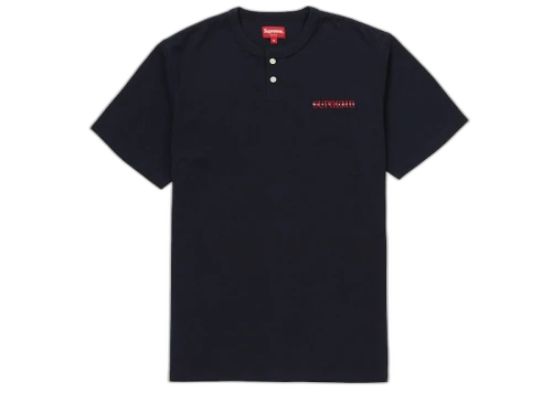 Supreme Pique S/S Henley Navy