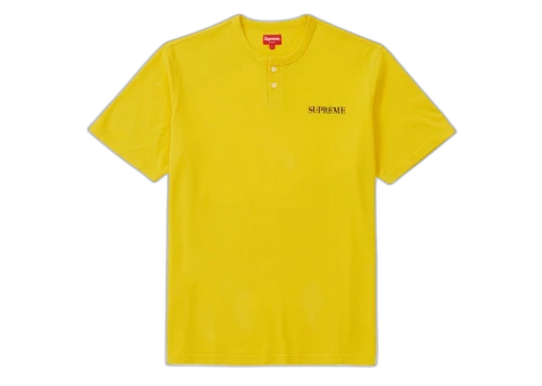 Supreme Pique S/S Henley Yellow