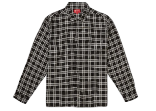 Supreme Plaid Rayon Shirt Black
