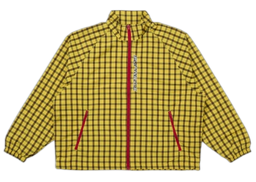 Supreme Plaid Track Jacket Yellow