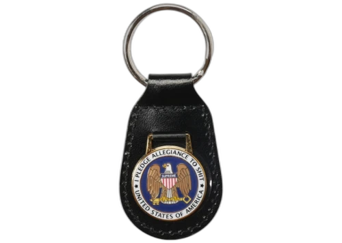 Supreme Pledge Allegiance Keychain Black