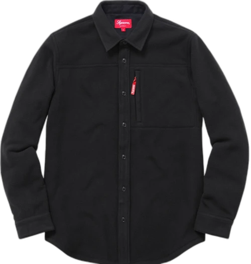 Supreme Polartec Fleece Shirt Black
