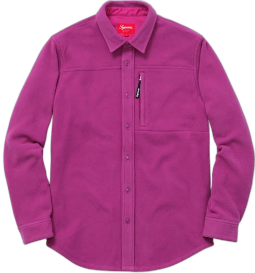 Supreme Polartec Fleece Shirt Magenta