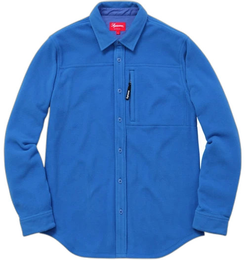 Supreme Polartec Fleece Shirt Blue