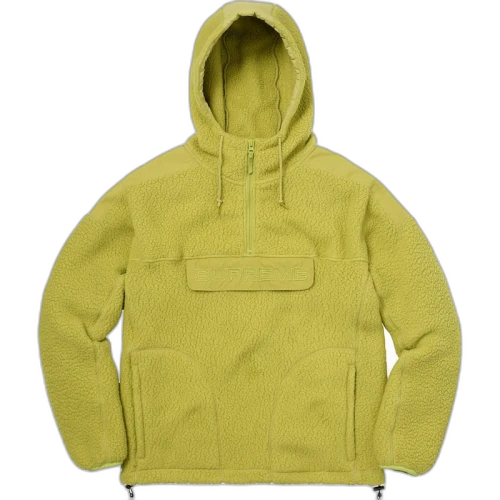 Supreme Polartec Hooded Half Zip Pullover Sulphur