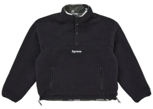 Supreme Polartec Shearling Reversible Pullover (FW25) Black