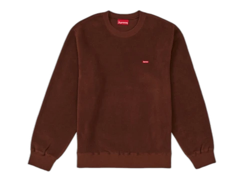 Supreme Polartec Small Box Crewneck Brown