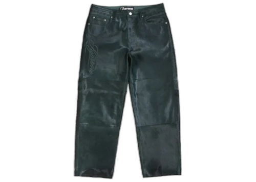 Supreme Ponyhair Loose Fit 5-Pocket Jean Green