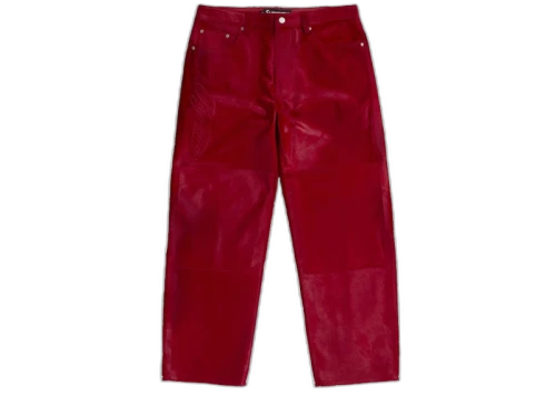 Supreme Ponyhair Loose Fit 5-Pocket Jean Red