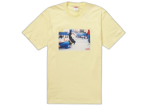 Supreme Pope.L Training Crawl Tee Pale Yellow
