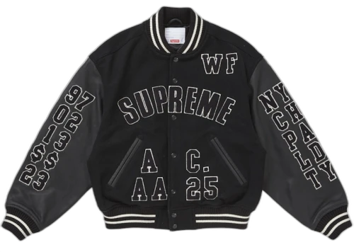 Supreme Praises Varsity Jacket Black