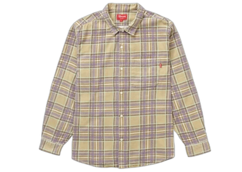 Supreme Printed Plaid Shirt Tan