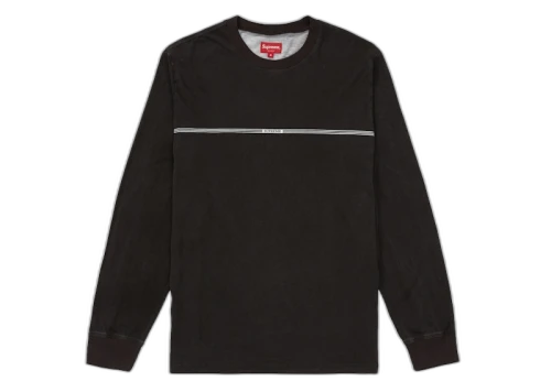 Supreme Printed Stripe L/S Top Black