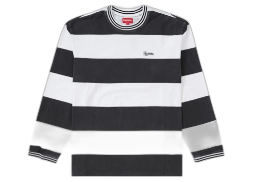 Supreme Printed Stripe L/S Top (FW19) Black