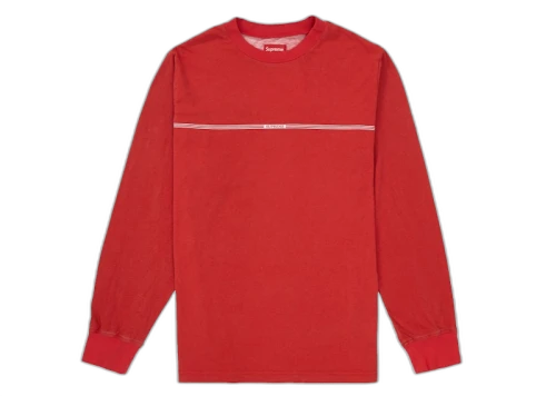 Supreme Printed Stripe L/S Top Red