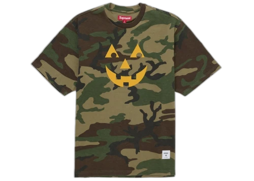 Supreme Pumpkin S/S Top Woodland Camo