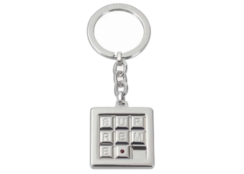 Supreme Puzzle Keychain Silver