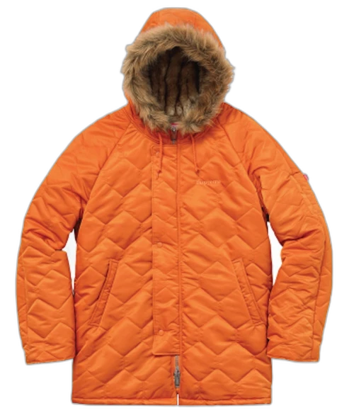 Supreme Quilted Flight Satin Parka Burnt Orange