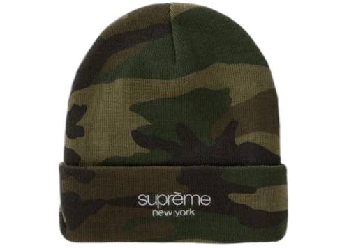Supreme Radar Beanie Woodland Camo