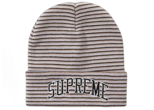 Supreme Rainbow Stripe Beanie Pink