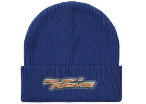 Supreme Raised Logo Patch Beanie Royal