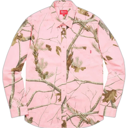 Supreme Realtree Camo Flannel Shirt Pink