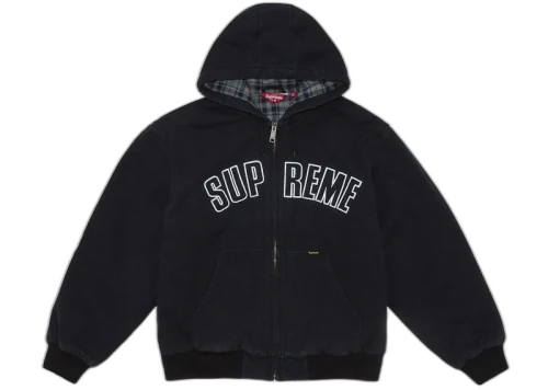 Supreme Reflective Arc Hooded Work Jacket Black