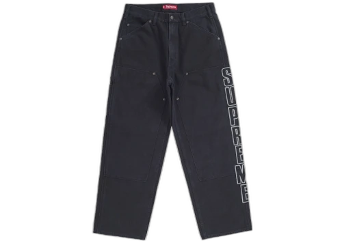 Supreme Reflective Double Knee Pant Black