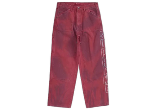 Supreme Reflective Double Knee Pant Red