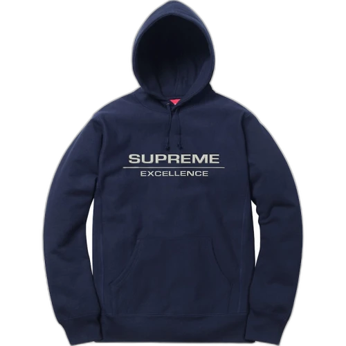 Supreme Reflective Excellence Hooded Sweatshirt Navy