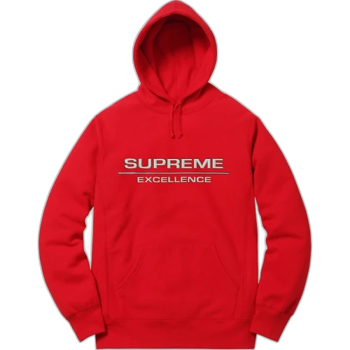 Supreme Reflective Excellence Hooded Sweatshirt Red