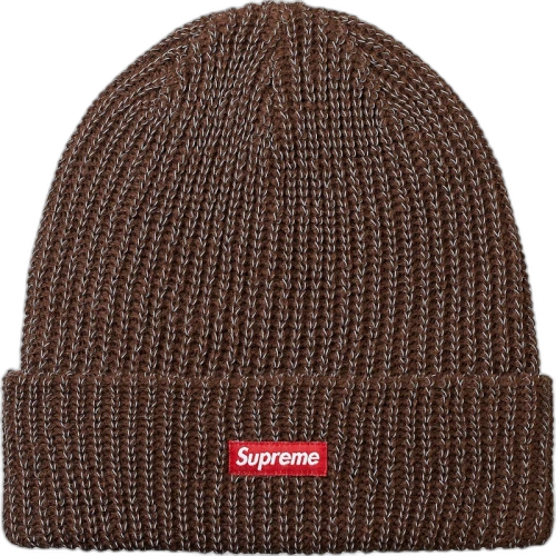Supreme Reflective Loose Gauge Beanie Brown