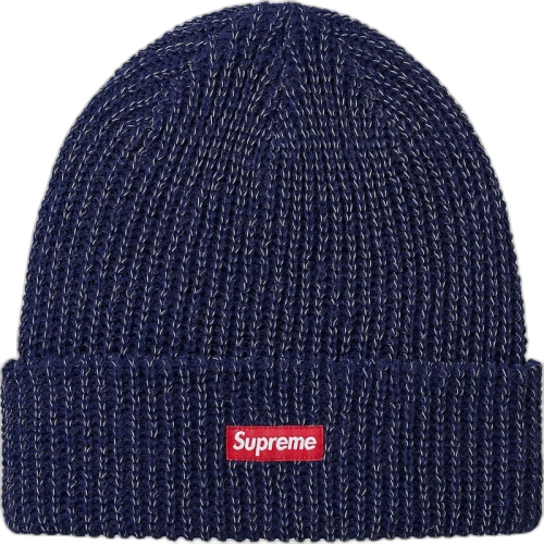 Supreme Reflective Loose Gauge Beanie Navy