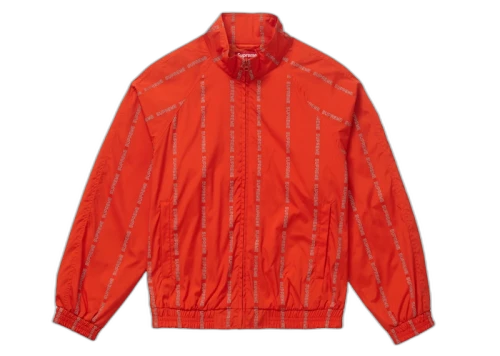 Supreme Reflective Text Track Jacket Orange