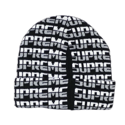 Supreme Repeat Beanie Black