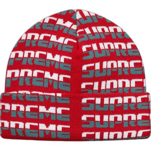 Supreme Repeat Beanie Red