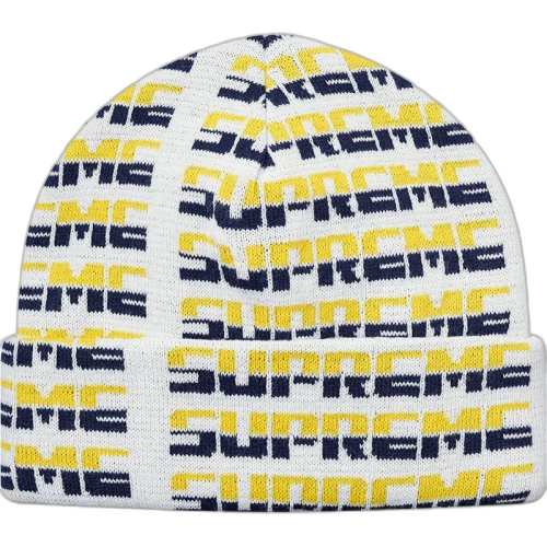 Supreme Repeat Beanie White