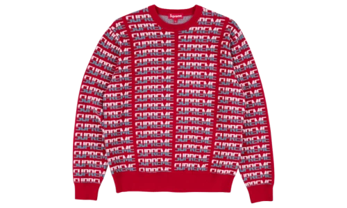 Supreme Repeat Sweater Red
