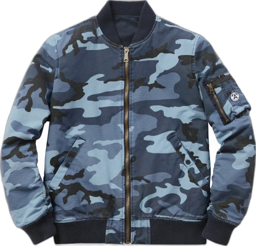 Supreme Reversible Cotton Ma 1 Jacket Blue Camo