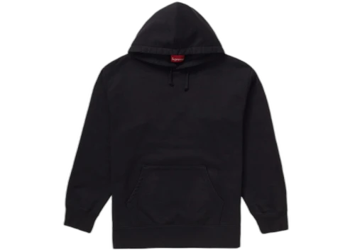Supreme Rhinestone Script Hooded Sweatshirt Black