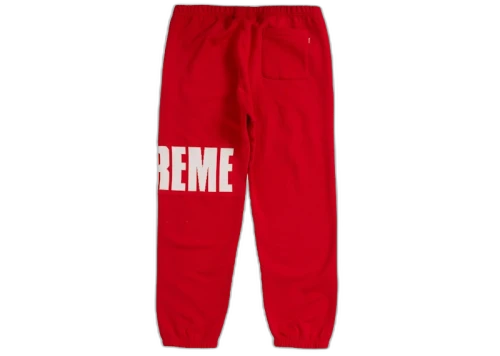 Supreme Rib Sweatpant Red
