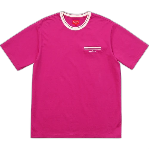 Supreme Ribbed Pocket Tee Magenta