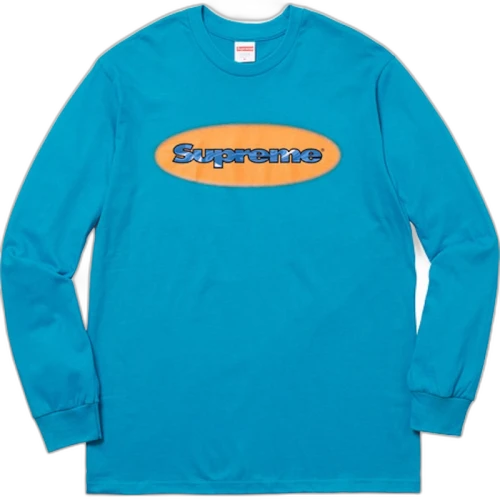 Supreme Ripple LS Tee Blue