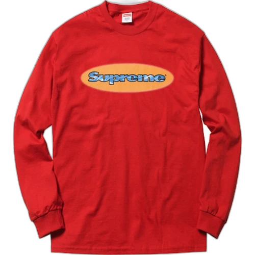 Supreme Ripple LS Tee Red