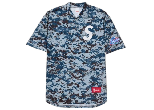 Supreme S Logo Baseball Henley (SS25) Digi Camo