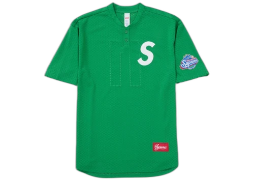 Supreme S Logo Baseball Henley (SS25) Green