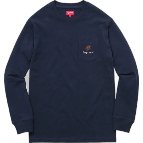 Supreme Sacred Heart L/S Pocket Tee Navy