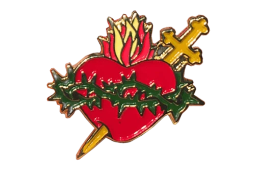 Supreme Sacred Heart Pin (Schott FW17) Gold